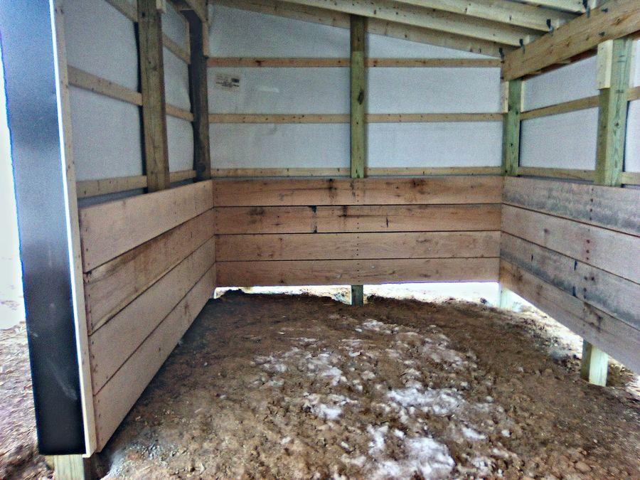 Interior framing and board siding