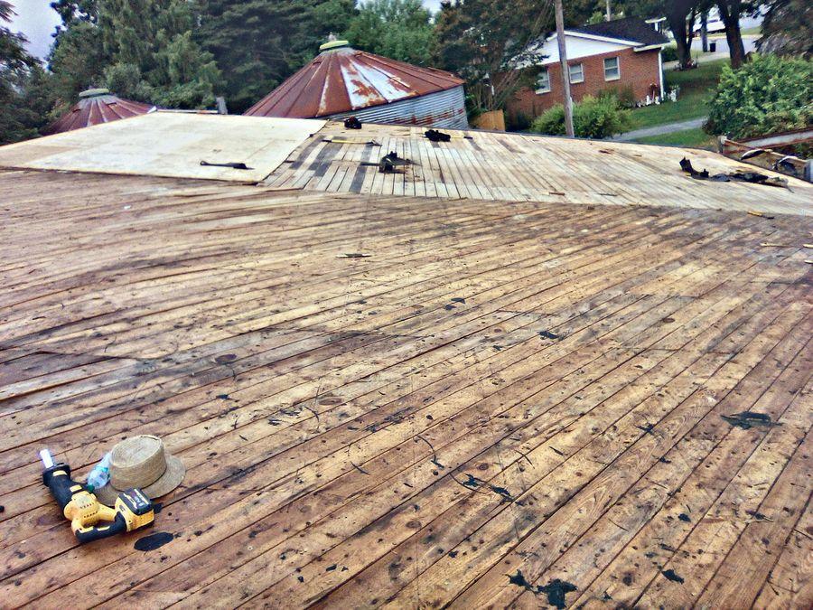 Rotted decking replaced before new roofing goes on