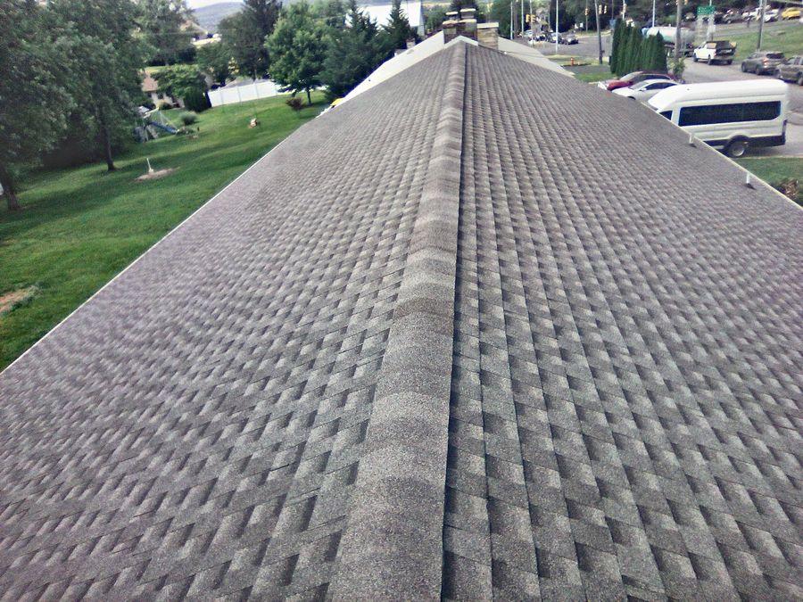 Clean ridge line and consistent course spacing